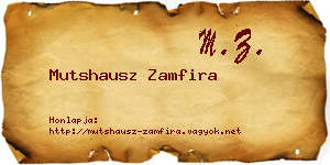 Mutshausz Zamfira névjegykártya